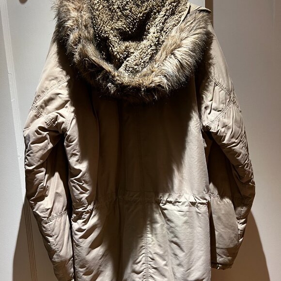 Triple Five Soul Hooded Winter Jacket    Tan Beige Brown   Vintage – Circa 2003 - Picture 4 of 13